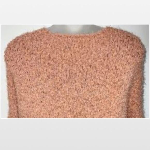 New Large Peachy Pink Chunky Knit Sweater - Picture 11 of 16